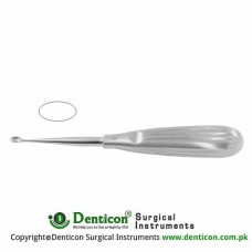 Schede Bone Curette Oval - Fig. 2 Stainless Steel, 17 cm - 6 3/4" Scoop Size 6.3 mm